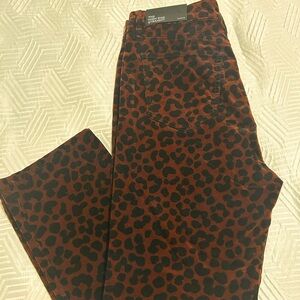 Ann Taylor Leopard Print Velvet Pants
